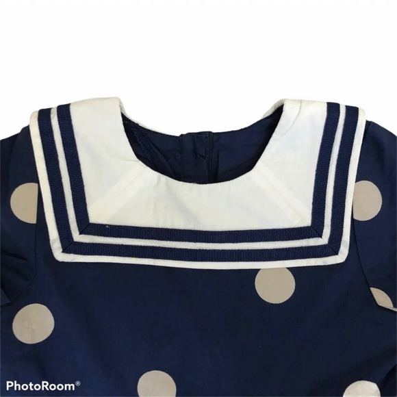 Mini Rodini Sailor Polka Dot Organic Dress - Picture 3 of 9
